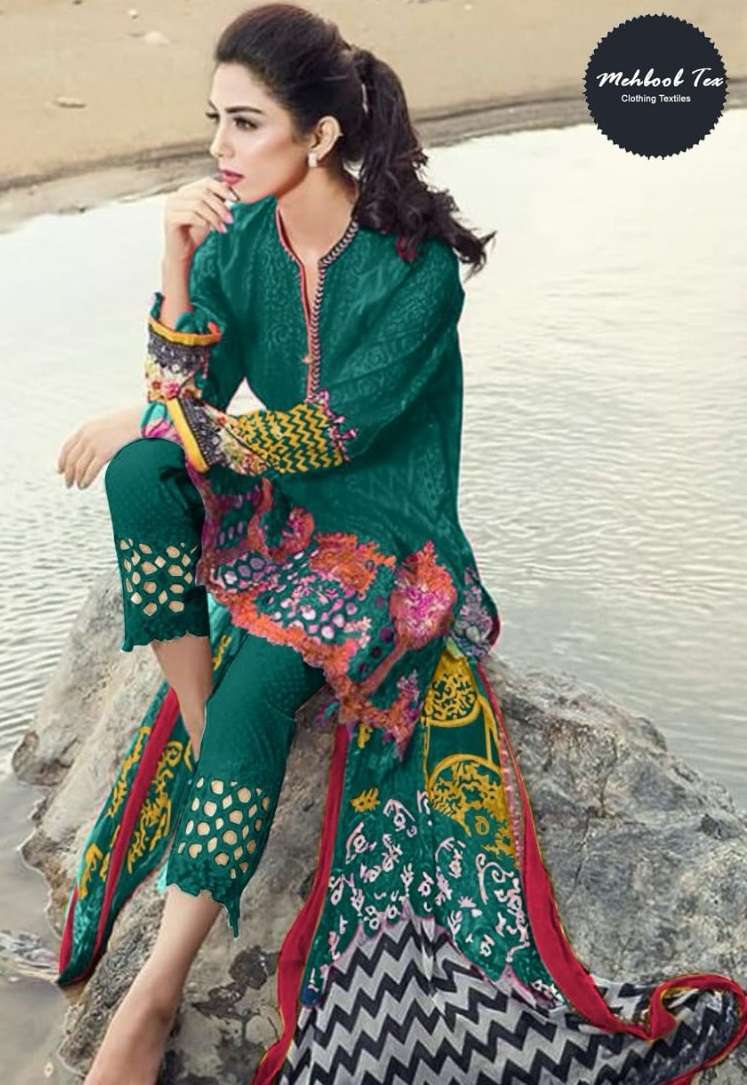 maria b red rose D no:- 1272 BY Mehboob Tex